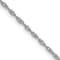 Rhodium Over 14k White Gold 0.95mm Solid Cable 14 Inch Chain