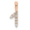 14k Rose Gold Diamond Number 1 Pendant