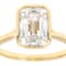 3ct Emerald-Cut Lab-Grown Diamond Solitaire Ring In Solid 14K Yellow Gold