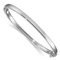 Rhodium Over Sterling Silver 4mm Flat Bangle