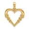 14k Yellow Gold Polished Heart with Circles Pendant