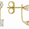Moissanite Studs With Earring Jackets In 14K Gold