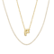 CZ Initial F Tennis Necklace And Pendant Set In 14K Gold Over Brass 4.05ctw
