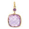 14K Yellow Gold Pink Amethyst Pendant