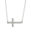 White Cubic Zirconia Platineve® Cross Necklace 1.11ctw