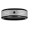 Robert Alton Men's Black Diamond Black Ion Plated 8MM Band Ring In Tungsten