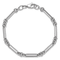 Rhodium Over 14K White Gold Polished Fancy Link Bracelet