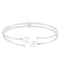 7.5-8mm and 2mm White Cultured Freshwater Pearl Silver  Bracelet