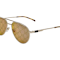 Gucci Gold Tone Aviator Frame / Brown Logo Mirrored Lenses Sunglasses