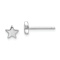 Rhodium Over 14k White Gold Polished Star Stud Earrings