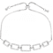 CZ Station Link Bolo Bracelet In Sterling Silver