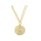 Medallion Pendant Necklace In 18K Gold Over Bronze 22 Inch