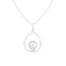 14k White Gold Dangling Cultured 9mm Freshwater Pearl Pendant, 18"
Chain Included