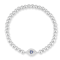 Sterling Statements Rhodium Over Sterling Silver Cubic Zirconia Evil Eye
Ball Stretch Bracelet