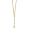 14K Yellow Gold Paperclip Link Y-drop 20-inch Lariat Necklace