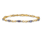 14k Yellow Gold and Rhodium Over 14k Yellow Gold Open-Link Diamond and
Tanzanite Bracelet