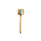 Altachè 14K Yellow Gold Over Stainless Steel Turquoise
"Squared" Eyewear Charm