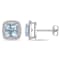Aquamarine and Diamond 10K White Gold Earrings 1.79ctw