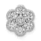 Rhodium Over 14K White Gold Lab Grown Diamond SI1/SI2, G H I, Floral
Chain Slide Pendant 0.50ctw