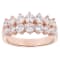 White Cubic Zirconia 18K Rose Gold Over Sterling Silver Band Ring 2.70ctw