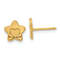 14k Yellow Gold Satin and Polished Heart in Star Stud Earrings