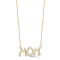 Sterling Statements 14K Yellow Gold Over Sterling Silver CZ MOM Necklace