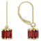 Garnet Geometric Dangle Earrings In 18K Gold Over Sterling Silver 3.40ctw