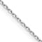 Rhodium Over 10k White Gold 0.8mm Diamond-Cut Cable 18 Inch Chain