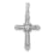 Rhodium Over 14K White Gold 1/6ct. Diamond Filigree Cross Pendant
