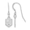 Rhodium Over Sterling Silver NHL Los Angeles Kings LogoArt Dangle Earrings