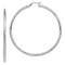 Rhodium Over 14k White Gold 2 13/16" Diamond-Cut Hoop Earrings