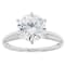 White Cubic Zirconia Rhodium Over Sterling Silver Ring 4.18ctw