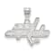 Rhodium Over Sterling Silver NHL LogoArt Washington Capitals Medium Pendant