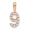 14k Rose Gold Diamond Number 9 Pendant