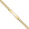 10k Yellow Gold Flat Curb Link ID Bracelet