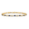 10k Yellow Gold and Rhodium Over 10k Yellow Gold Diamond and Sapphire
Infinity Bracelet