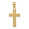 14K Yellow Gold Small Satin Cross Pendant