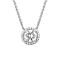 CZ Solitaire Pendant In Sterling Silver