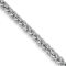 Rhodium Over 14k White Gold 2mm 3-Wire Wheat Link 24 Inch Chain