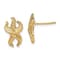 14k Yellow Gold Textured Starfish Stud Earrings