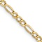 14k Yellow Gold 2.5mm Figaro Link 24 Inch Chain