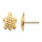 14K Yellow Gold Turtle Post Earrings