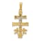 14K Yellow and White Gold Cara Vaca Crucifix Pendant