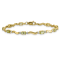 14k Yellow Gold and Rhodium Over 14k Yellow Gold Fancy Diamond and
Peridot Bracelet