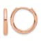 14k Rose Gold Polished 9/16" Hinged Hoop Earrings