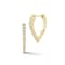 Rachel Zoe CZ Graduated Dagger Hoop Earrings in 14K Gold Over Sterling Silver
