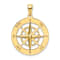 10K Yellow Gold Nautical Compass Charm
