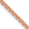 14k Rose Gold 2.1mm Solid Diamond-cut Spiga 22 Inch Chain