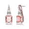 Champagne CZ Cascading Drop Earrings In 18K Rose Gold Over Sterling Silver