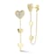 Rachel Zoe Pave Triple Heart Front/Back Dangle Earrings in 14K Gold Over
Sterling Silver